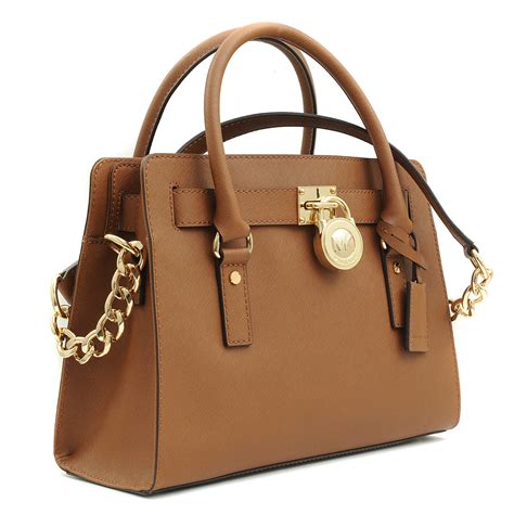 michael kors hamilton key with brown leather key cover|Hamilton Large Saffiano Leather Tote Bag .